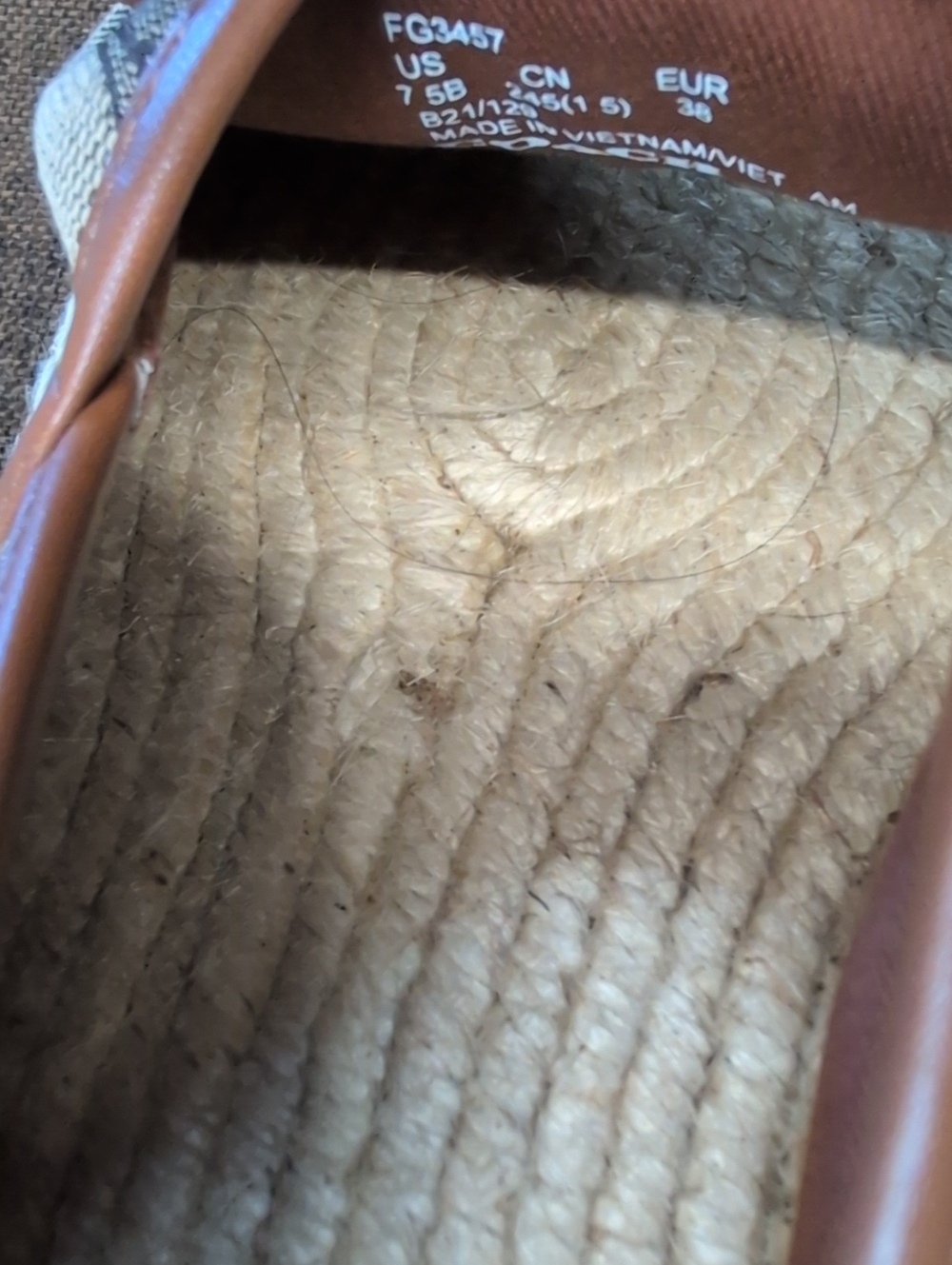 Like New No Box Coach Carson Espadrilles Women's Logo Slip On Shoes 7.5 - Picture 10 of 12